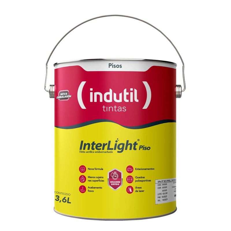 Tinta Premium Acrílica Fosco Interlight Piso Demarcação Verde 3,6L