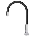 Torneira para Cozinha Mesa 1/4V Bica Alta Preta Motion Flexível