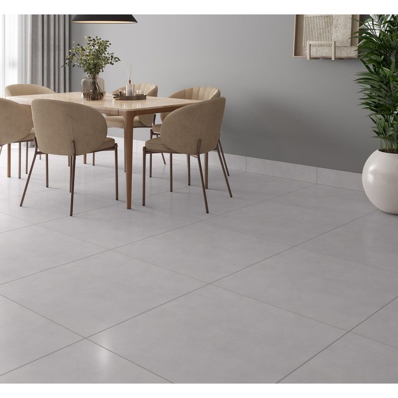Piso Urban Silver Retificado Acetinado Cinza 75x75cm 2,28m2
