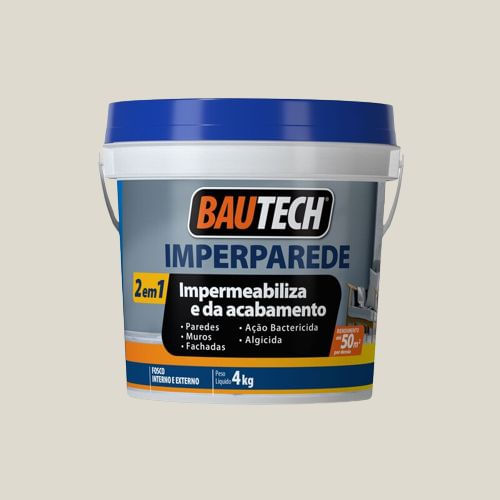 Tinta Acrílica Fosco Imperparede Gelo 4Kg Bautech