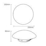 Plafon de Sobrepor Jurerê Redondo Branco 25cm para 1 Lâmpada E27