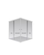 Kit para Box de Canto 1,00x2,00m C1-1.00 Preto