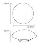 Plafon de Sobrepor Laguna  Redondo 25cm para 1 Lâmpadas E27