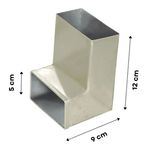 Pé para Condutor Retangular Aço Corte 28 Branco 4cm Calhaforte