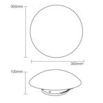 Plafon de Sobrepor Laguna  Redondo 30cm para 2 Lâmpadas E27