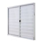 Veneziana 3 Folhas sem Grade Alumínio Branco 100x120cm