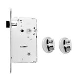 Fechadura Banheiro Roseta Redonda Elle 40mm Inox Escovado
