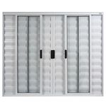 Veneziana 6 Folhas sem Grade Alumínio Branco 100x120cm