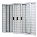 Veneziana 6 Folhas sem Grade Alumínio Branco 100x120cm