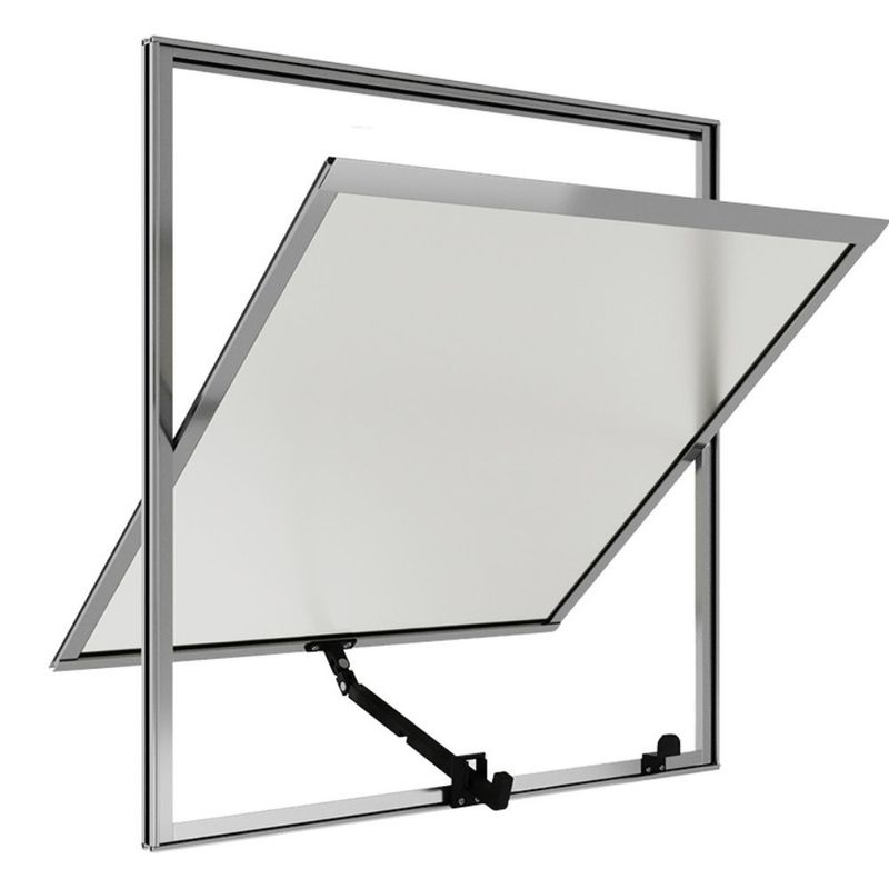 Maxim-ar Vidro Boreal sem Grade Alumínio Brilhante 60x80cm
