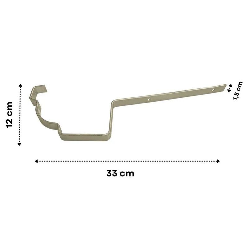 Suporte Externo Moldura Aço Corte 28 Galvalume Branco Calhaforte