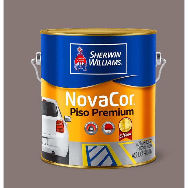 Tinta Premium Acrílica Fosco Novacor Piso Marrom 3,6L