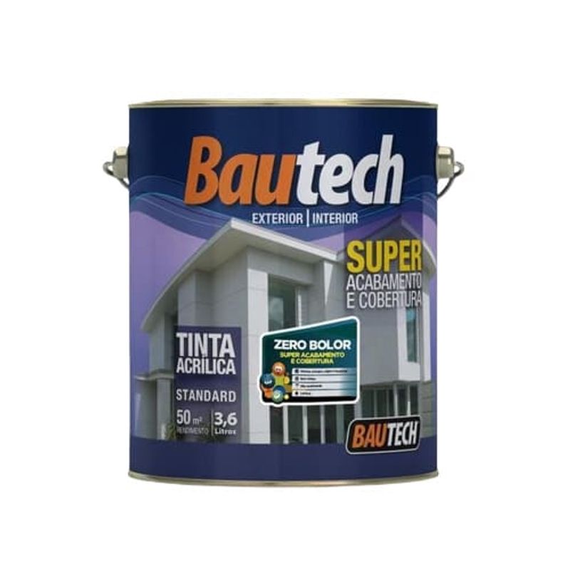 Tinta Standard Acrílica Fosco Zero Bolor Areia 3,6L Bautech