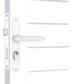 Fechadura Externa Serralheiro Bi-Partido Pinos/Gorje 601 20mm Branca