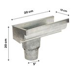 Terminal Bocal Moldura Esquerdo Aço Corte 28 3" Zincado Calhaforte