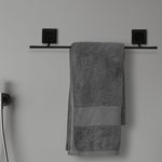 Porta Toalha de Banho Piatina com Barra Reta Preto