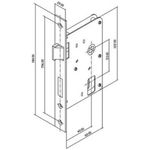 Fechadura Externa Popline Reta PY45 Esp15 20mm Branca