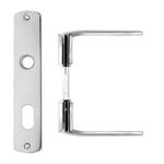 Fechadura Externa Espelho Retangular Palio 2010/100 40mm Zamac Cromado