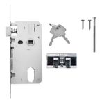 Fechadura Externa Espelho Retangular Palio 2010/100 40mm Zamac Cromado