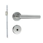 Fechadura Banheiro Roseta Redonda Florença 55MM Inox Escovado