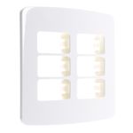 Placa 6 Postos 4x4 com Suporte Branca Linha B3