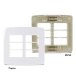 Placa 6 Postos 4x4 com Suporte Branca Linha B3