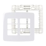 Placa 6 Postos 4x4 com Suporte Branca Linha B3