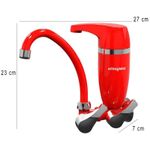 Torneira Filtro de Parede Bica Móvel Premium Vermelho/Cromado Acquabio