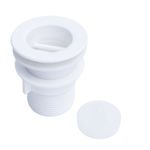 Válvula Branca para Tanque com Tampa 1.1/2" Luconi