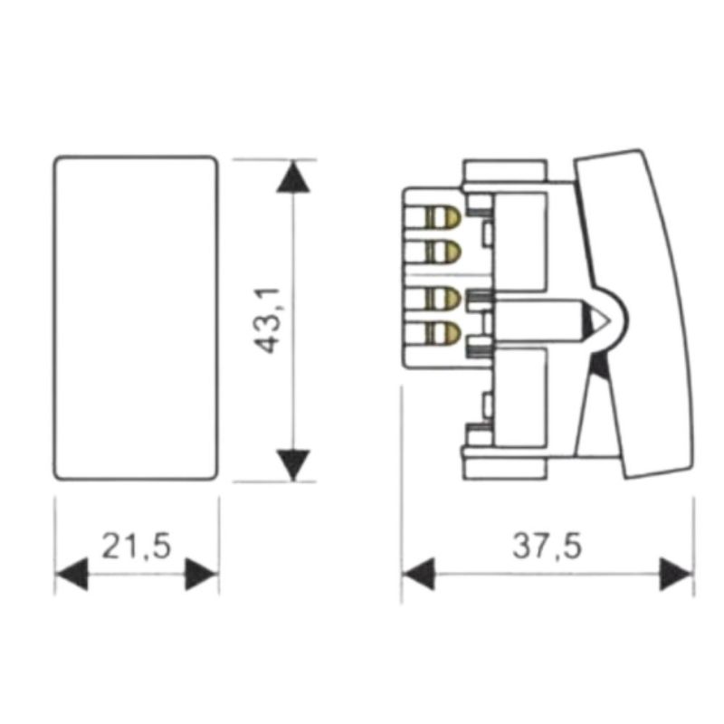 Módulo Interruptor Intermediário 10A/250V Branco Home