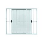 Janela de Correr 2 Folhas com Grade Alumínio Branco 100x150cm