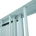 Janela de Correr 2 Folhas com Grade Alumínio Branco 100x150cm