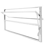 Janela Basculante Vidro Boreal Alumínio Brilhante 40x80cm