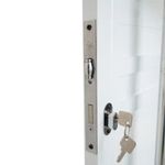 Porta Lambril Alumínio Branco com Puxador Direito 210x80cm
