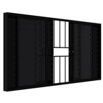 Veneziana 6 Folhas com Grade Alumínio Preto 100x120cm