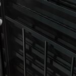 Veneziana 6 Folhas com Grade Alumínio Preto 100x120cm