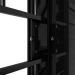 Veneziana 6 Folhas com Grade Alumínio Preto 100x120cm