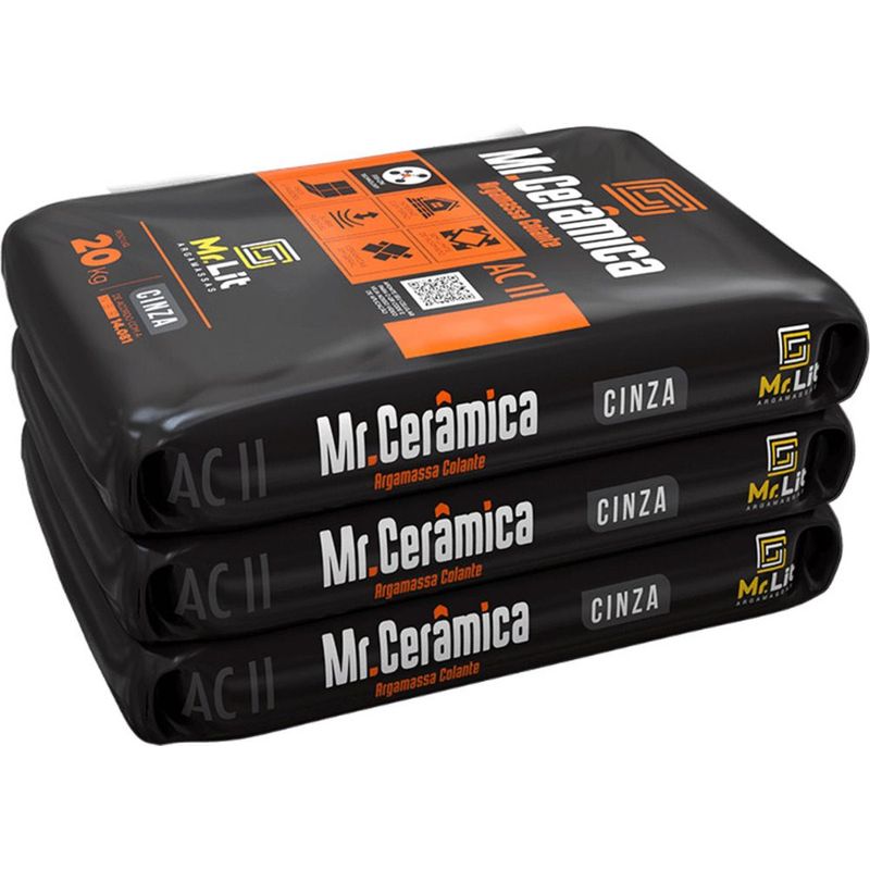 Argamassa Externa ACII Mr. Cerâmica Cinza 20kg Mr. Lit