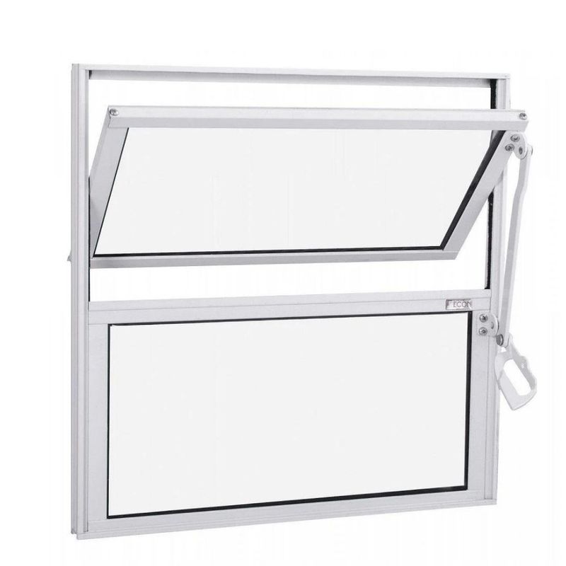 Janela Basculante Vidro Boreal Alumínio Branco 50x50cm