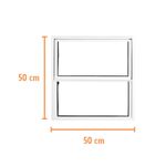 Janela Basculante Vidro Boreal Alumínio Branco 50x50cm