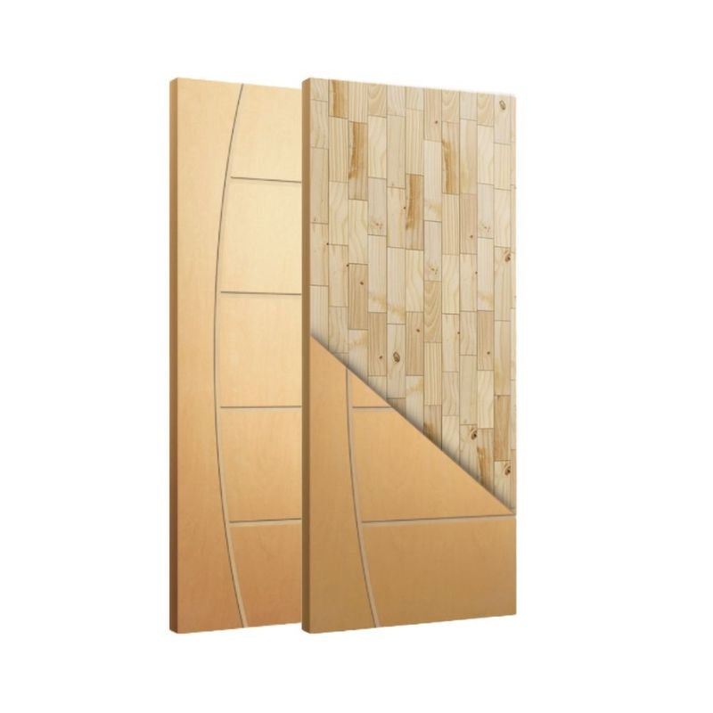 Folha de Porta Frisada Sarrafeada HDF Pinus Angelim FR09 210x90cm