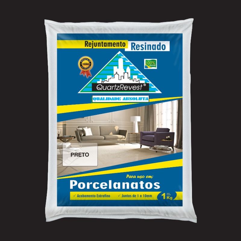 Rejunte Resinado Preto 1kg Quartz Revest