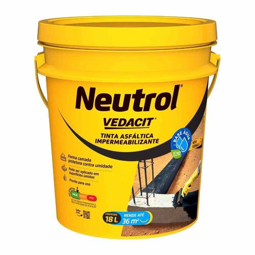 Pintura Asfáltica Neutrol Acqua 18L