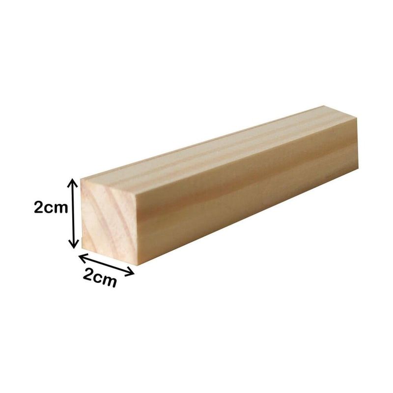 Moldura Quadrada Aparelhada Pinus 2x2cmx1m