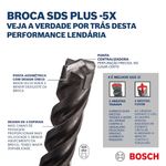 Broca SDS Plus para Concreto 5x 10x50x110mm 3/8" Bosch