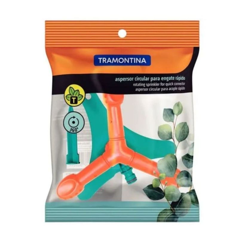 Aspersor de 3 Saídas com Base Engate Rápido 1/2" Tramontina