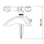 Aspersor de 3 Saídas com Base Engate Rápido 1/2" Tramontina