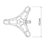 Aspersor de 3 Saídas com Base Engate Rápido 1/2" Tramontina