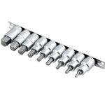 Jogo de Soquetes Hexagonais 4 a 17mm 9 Peças Vonder