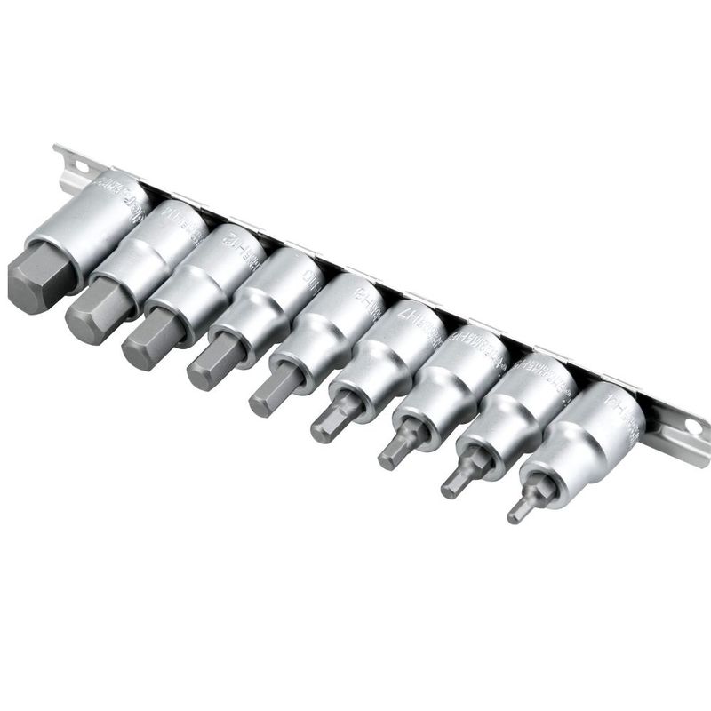 Jogo de Soquetes Hexagonais 4 a 17mm 9 Peças Vonder